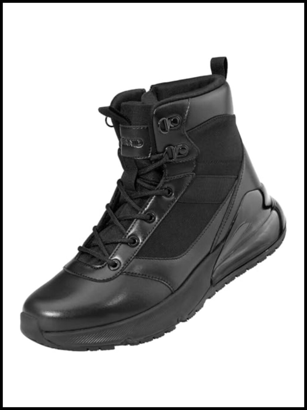 CENNID Women's Tactical Work Boots Leather Nylon Non Slip Waterproof EMT EMS